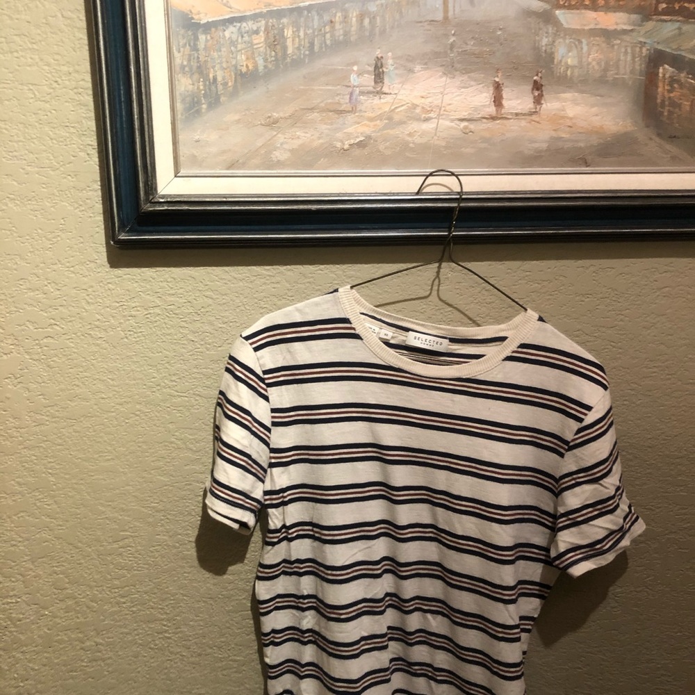 white striped t shirt